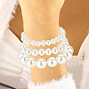 7Pcs 7 Styles Plastic Imitation Pearl Round Beaded Stretch Bracelets Set BJEW-AN0001-36-3