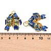 Brass Cloisonne Pendants KK-P251-A01-G-05-3