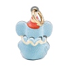 Brass Enamel Pendants KK-CBADA45-02G-04-3