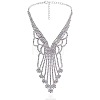 Alloy Crystal Rhinestone Chain Necklaces & Stud Dangle Earrings Sets FS-WG4CE3B-06-2