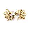 Brass Nuggets Stud Earrings EJEW-Q391-06AG-3