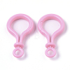 Opaque Solid Color Bulb Shaped Plastic Push Gate Snap Keychain Clasp Findings KY-T021-01J-2