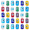 30Pcs Handmade Evil Eye Lampwork Beads LAMP-ME0001-14-1