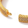 Brass Micro Pave Clear Cubic Zirconia Hinged Bangles for Women BJEW-Z061-18G-3