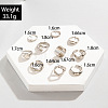 10Pcs Alloy Finger Rings Sets WG7802C-30-4