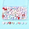 100Pcs Opaque Acrylic Beads OACR-FS0002-48-7