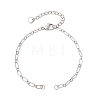 3.5MM Brass Oval Link Chain Bracelets Making AJEW-JB01492-1