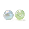 UV Plating Rainbow Iridescent Acrylic Beads OACR-P015-06-2