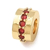 Brass Micro Pave Cubic Zirconia European Beads CU-CBA0A9C-08G-A-1