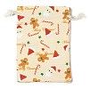 Christmas Theme Cloth Printed Storage Bags ABAG-F010-02A-04-1