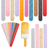 30Pcs 10 Colors Reusable Acrylic Paillette Cakesicle Sticks DIY-GA0002-46-1