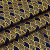 Japanese-style Cotton Fish Scale Pattern Fabric for Clothing & Decor DIY-CY0004-07-1