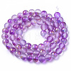 Frosted Spray Painted Glass Beads Strands X-GLAA-N035-03B-C05-2