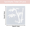 Cheriswelry 24 Sheets 24 Styles Plastic Drawing Stencil DIY-CW0001-13-4