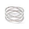 Criss Cross 304 Stainless Steel Finger Ring for Women  RJEW-B035-03P-3