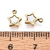 Natural White Shell Star Charms STAS-N115-43G-3