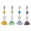 4Pcs Handmade Lampwork Octopus Pendant Decorations HJEW-TA00430-2
