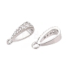 Brass Micro Pave Clear Cubic Zirconia Pendant Bails KK-G542-03S-2