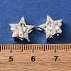 Brass Micro Pave Clear Cubic Zirconia Beads CU-CBAEC99-30S-3