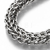 Men's Alloy Wheat Chain Bracelets BJEW-T014-09AS-4