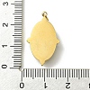 Ion Plating(IP) 304 Stainless Steel Pave Faceted Natural Obsidian Pendants FIND-Z028-40D-3