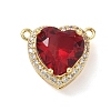 Brass Pave Cubic Zirconia Pendants KK-CBA74BF-01G-01-1