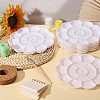 10Pcs Flower Plastic Artist Painting Palette AJEW-GL0003-39-5