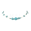 Summer Beach Dyed Synthetic Turquoise Starfish Turtle & Natural Shell Column Graduated Beaded Necklaces with Natural Apatite Faceted Round Beads NJEW-JN06601-02-2