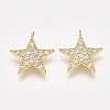 Brass Micro Pave Cubic Zirconia Charms KK-S350-299-1