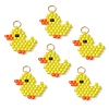 Glass Seed Beaded Pendants PALLOY-MZ01293-02-1