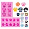 2Pcs 2 Styles Paw Shaped Fondant Molds DIY-SZ0002-69-7