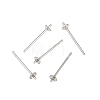 Tarnish Resistant Original Color Stainless Steel Stud Earring Findings X-STAS-Q036-1-4