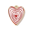 Printed Alloy Pendants ENAM-F160-07G-2