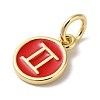 Real 18K Gold Plated Brass Enamel Charms KK-L216-001G-I03-2