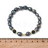 Natural Cultured Freshwater Pearl & Lava Rock Beaded Stretch Bracelets for Women BJEW-JB13714-5
