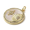 Brass Micro Pave Cubic Zirconia Pendants KK-Q808-04G-2