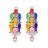 Alloy Enamel Connector Charms TIBE-N016-09AS-04-1