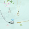 3Pcs 3 Style Brass Braided Macrame Pouch Empty Stone Holder for Pendant Necklaces Making NJEW-SZ0001-63-5
