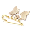 Butterfly & Flower Charm Alloy Enamel Brooches for Women JEWB-BR00144-01-4