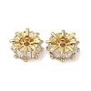 Brass Micro Pave Cubic Zirconia Spacer Beads KK-U045-16G-1