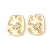 Brass Micro Pave Clear Cubic Zirconia Charms CU-CBAD58F-01G-1