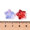 Gradient Color Baking Paint Transparent Glass Beads X-DGLA-N005-06-3