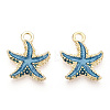 Alloy Enamel Pendants X-PALLOY-T056-08A-1