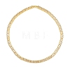 6MM Brass Pave Clear Cubic Zirconia Rectangle Tennis Necklaces KK-CBA4547-12G-5