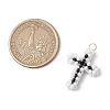 Beaded Cross Charms PALLOY-GD00002-02-2