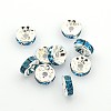 Brass Grade A Rhinestone Spacer Beads RSB038NF-13-1