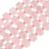 Natural Rose Quartz Beads Strands G-G453-G09-7x12mm-2