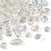 Cheriswelry 90Pcs 6 Style UV Plating Transparent Rainbow Iridescent Acrylic Beads OACR-CW0001-04-11