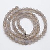 Natural Grey Agate Round Beads Strand G-L084-4mm-08-3