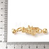 Brass Micro Pave Cubic Zirconia Fold Over Clasps KK-A227-15G-3